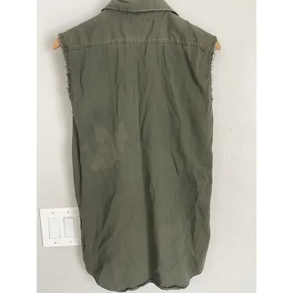 Vtg DSNY Department Of Sanitation Uniform Vest Cutoff Shirt New York City - Picture 6 of 12